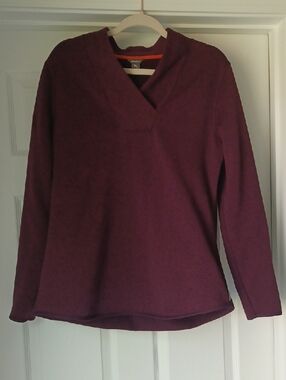 Eddie Bauer Women's Deep Plum V-Neck Pullover